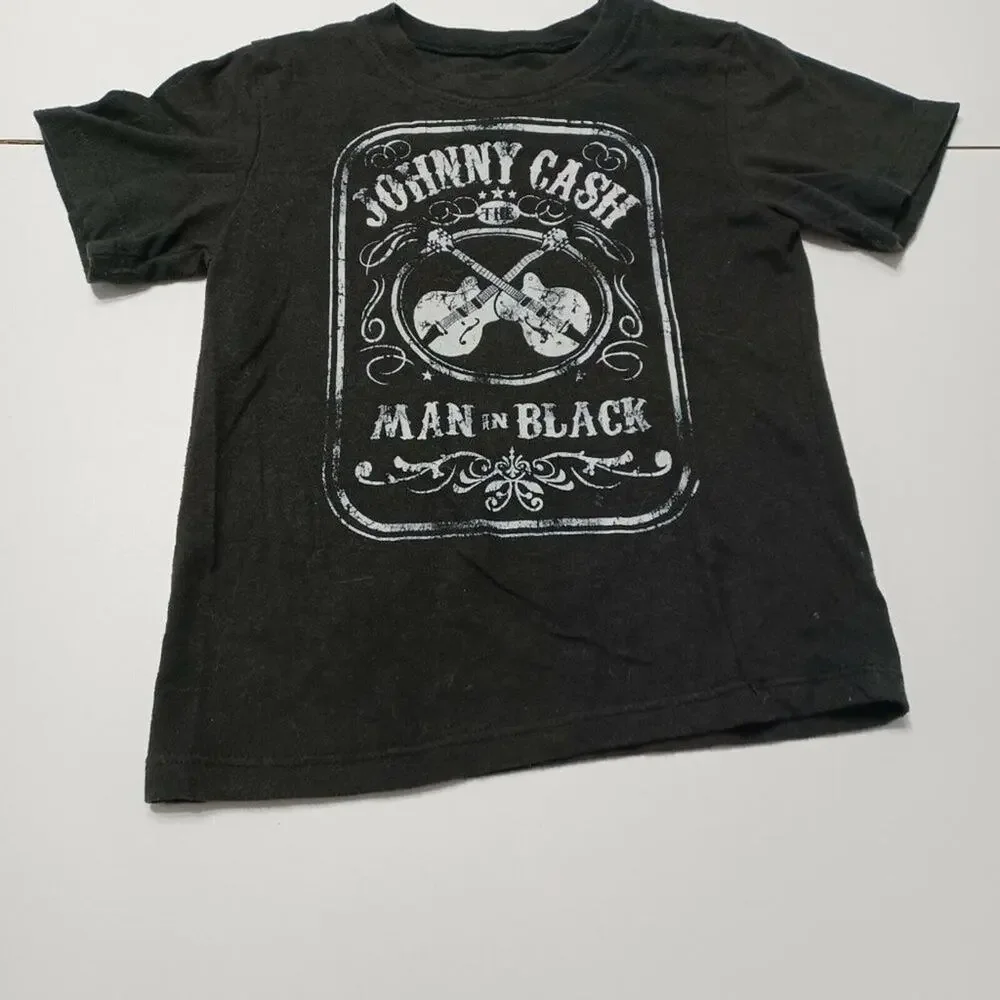 Cash Johnny Cash Man‎ In Black Graphic Tee Boy 3t